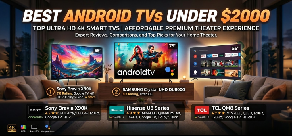 Best Android TVs Under $2000 in the US