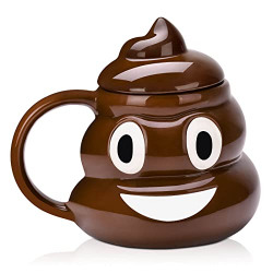 Dad Gifts for Fathers Day from Daughter Son Wife Personalized Gifts for Dad Grandpa Husband, Funny Birthday Gifts for Men Women Him- Mens Gifts- Unique Novelty Poop Emoji Mug Coffee Cups Gift, 15Oz