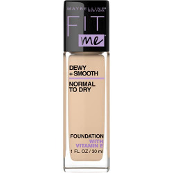 Maybelline New York Fit Me Dewy + Smooth Foundation Makeup, Light Beige, 1 Fl. Oz (Pack of 1)