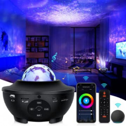 Galaxy Projector Star Projector Night Light Work with Alexa & Google Home Smart Star Projector Galaxy Light Projector Bluetooth Remote Timer Galaxy Star Night Light Star Light Projector Bedroom Gift