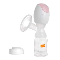 ACwiwil Single Portable Electric Breast Pump, USB Rechargeable Breast Feeding Pump with LED Screen, 2 Modes Painless Integrated Design of Strong Suction & Massage, Anti-Backflow - Pink