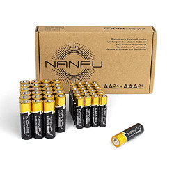 NANFU AA 24 and AAA 24 Alkaline Batteries Combo