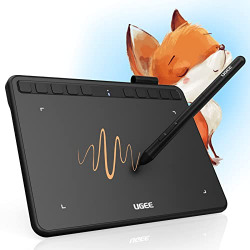 Drawing Tablet, UGEE Computer Graphics Tablets with 10 Hot Keys, 6.5x4 inch OSU Tablet with Battery Free Stylus of 8192 Levels Pressure Sensitivity,Digital Pen Art Pad for Mac/Linux/Windows PC/Android