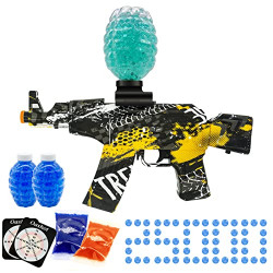 Oashot Electric Gel Water Ball Blaster Toy for Outdoor Activities Shooting Team Game, with 25,000 Gel Ball Beads - Eco-Friendly Gel Bullets,Toy for Adult, Ages 14+ (Yellow)