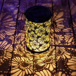 YJFWAL Big Solar Lantern Lights, Hanging Lights Outdoor, Pathway Lights, Solar Table Lights Waterproof, for Garden, Patio, Lawn, Yard, Deck, Tree, Party Decor (Warm White Flower)