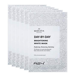 A24 Brightening Facial Sheet Mask - Centella Asiatica Extract Derived Daily Face Sheet Mask, 6 Count, Korean Sheet Mask, K-Beauty, Natural Ingredients, Vegan Formula, Cruelty Free, Ideal for All Skin Types
