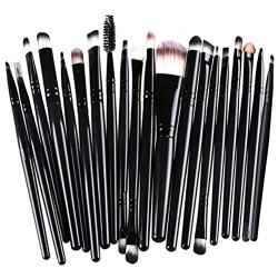Makeup Brushes Pimoys Make up Brush Set 21 PCs Professional Face Eyeliner for Foundation Blush Concealer Eyeshadow with Travel Black