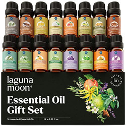 Essential Oils Set - 16 Pcs Organic Premium Grade Home Essentials Oils - for Diffusers, Fragrance, Scents for Candle Making, Soap, Slime - Natural Aromatherapy Oils for Skin & Hair - Home, Office, Car