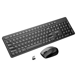 Wireless Keyboard Mouse Combo, BreSii Wireless Keyboard and Mouse Computer Keyboards Mouse Full-size Silent Slim 2.4GHz USB For kids E-Learning PC Desktop Computers Notebook Laptop Windows Office Home