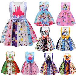 MauTolz Cute Toddler Gilrs One-Piece Dresses, Baby Kids Pringting Dress (Castle-1073,5T)