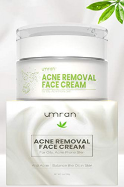 UMRAN Anti-Acne Treatment Cream, Acne Removal, Fighting Breakouts, Spots, Cystic Acne with Natural ingredients and Advanced Herbal Formula, Anti-aging Moisturizer Cream with Organic Ingredients