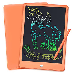 LCD Writing Tablet 10 Inch Colorful Screen Drawing Tablet for Kids, Reusable and Portable !@(|Toddler Educational Toys for 2 3 4 5 6 Years Old Boys and Girls