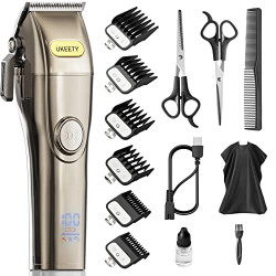 Hair Clippers for Men Cordless Beard Trimmer Haircut Grooming Set Hiar Clipper IPX7 Waterproof Professional Hair Barber Cutting Kit LED Display