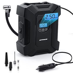 Tire Inflator Portable Air Compressor, 12v Dc Air Pump for Car Tires with Digital Pressure Gauge 150psi and Emergency Led Light, Tire Pump for Car Bicycle Motorcycle Basketball and Other Inflatables