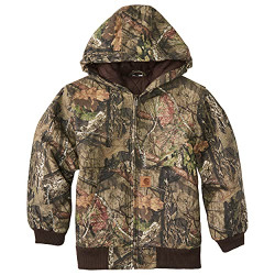 Carhartt boys Zip Front Active Jacket, Browntree Print, X-Small US