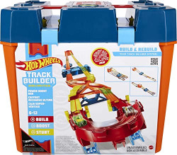 Hot Wheels Track Builder Unlimited Power Boost Box Compatible id Four Plus Builds 20 feet of Track Gift idea for Kids 6 7 8 9 10 and Older