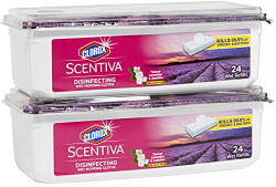 Clorox Scentiva Disinfecting Wet Mop Pad, Tuscan Lavender&Jasmine, 24 Ct, 2 Pack (Package May Vary)