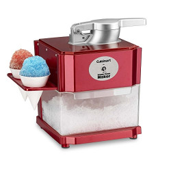 Cuisinart SCM-10P1 Snow Cone Maker, Professional Motor and Blade Mechanism has Interlock Safety Feature that Creates Real Shaved Ice for Snow Cones, Slushies', Frozen Lemonades or Adult Drinks, Red