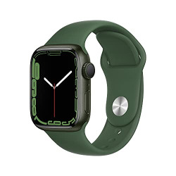 Apple Watch Series7 [GPS 41mm] Smart Watch w/ Green Aluminum Case with Clover Sport Band. Fitness Tracker, Blood Oxygen & ECG Apps, Always-On Retina Display, Water Resistant