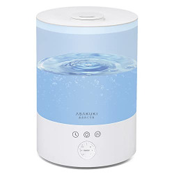 ASAKUKI Essential Oil Diffuser, 2.5L Humidifier Diffuser for Bedroom, Top Fill Cool Mist Humidifiers with 7 LED Colors, Aroma Diffuser with Adjustable Mist Output, Auto Shut-Off