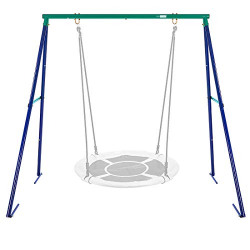 VIVOHOME Metal Frame Full Steel Swing Stand, Hold up to 440 lbs, Saucer Swing NOT Included