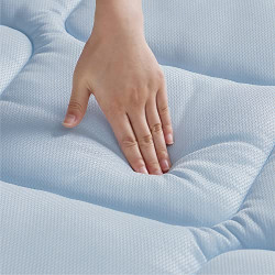 Bedsure TwinXL Size Mattress Pad Pillow Top Mattress Cover Bedding Quilted Fitted Mattress Pad Mattress Cover Stretches up to 18 Inches Deep - Machine Washable Cooling Mattress Topper (39 x 80 Inches)
