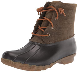 Sperry womens Top-sider Women's Saltwater Rain Boots, Brown/Olive, 10 US