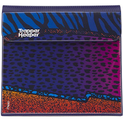 Trapper Keeper Binder, Retro Design, 1 Inch Binder Includes 2 Folders and Extra Pocket, Metal Rings and Spring Clip, Secure Storage, Animal, Mead School Supplies (260038CP1-ECM)