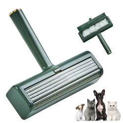 ChummyPet Reusable Cat & Dog Hair Remover, Perfect for Furniture, Couch, Carpet, Car Seat & Bedding, Eco-Friendly& Efficient Lint Roller, Animal Fur Removal Tool, Without Adhesive/Tape, Dark Green