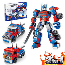 STEM Building Toys for Kids 381PCS Robot Building Blocks Kit 3 in 1 Educational Games Transformer Toys Building Bricks Construction Engineering Kits Toys Best Gifts for Boys Aged 6 7 8 9 10 Year Old