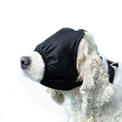 NACOCO Dog Calming Cap Eye Mask Nylon Shading Pet Anxiety Mask Muzzle for Grooming Anti Car Sickness (S)