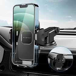EYEMAY Car Phone Mount [Super Suction & Stable] Dashboard Windshield Air Vent 3 in 1 Car Phone Holder, Hand Free Universal Phone Mount for Car Compatible With iPhone Samsung & Other Cell Phone