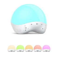 White Noise Machine with Night Light, JolyWell Sound Machine for Baby Sleeping, 25 Soothing Sounds Sleep Machine with APP & Voice Control, Timer and Memory Function, Noise Machine for Baby/Adults