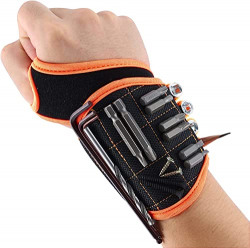 MIGVELA Magnetic Wristband, New Strong Tool Belt Magnets wristband for Holding Screws, Fathers Day Dad Mens Cool Handy Gadget Gifts For Husband Handyman Electrician Carpenters