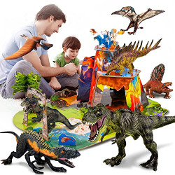 CPSTOYWORLD 3D Large Dinosaur Toys for Kids 3-14, Realistic Jumbo Dinosaur Figures and Shark Toys Educational Dinosaur Puzzle Set, Ideal Dinos Toys Gifts for Boys/Toddlers/Dinosaur Lovers