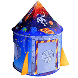 Nicecastle Play Tent for Boys Girls Kids,Rocket Ship Astronaut Spaceship Space Castle Playhouses Indoor Outdoor Game Party Birthday Gifts Bed Toy Toddler Pop Up Tunnel Foldable Tent for Baby Children