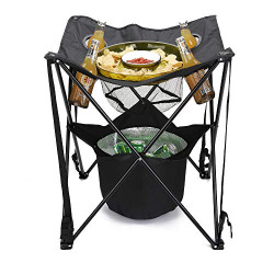 Mind Reader Collapsible Tailgate Table, Black