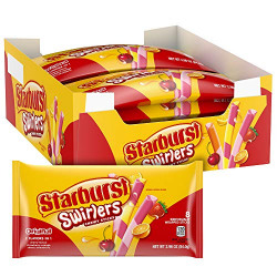 STARBURST Swirlers Sticks Chewy Candy, Share Size, 2.96 oz. Bag (Pack of 10)