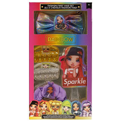 Rainbow High - Townley Girl Sparkle Hair Accessories Box|Gift Set for Kids Girls|Ages 6+ (5 Pcs) Including Hair Bow, Hair Brush, Jaw Clips and More, for Parties, Sleepovers and Makeovers