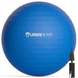 URBNFIT Exercise Ball -Yoga Ballin Multiple Sizes for Workout, Pregnancy, Stability - Anti-BurstSwiss Balance Ballw/ Quick Pump -Fitness Ball Chairfor Office, Home, Gym