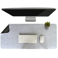 Large Felt Desk Pad | Back Rubber Strong Anti-Skid|35.5''X15.8'' (90x40cm )Desk Mat Extra Large Felt Keyboard Mat |Felt Mouse Pad