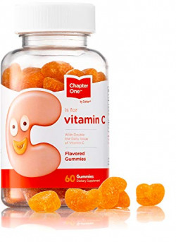 Chapter One Vitamin C Gummies, Great-Tasting Chewable Vitamin C for Kids, Vitamin C Gummies for Kids, Certified Kosher (60 Gummies)
