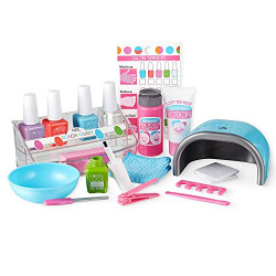 Melissa & Doug Love Your Look Pretend Nail Care Play Set  20 Pieces for Mess-Free Play Mani-Pedis (DOES NOT CONTAIN REAL COSMETICS) , Pink