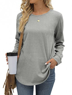 Tunic Sweaters for Womens Long Sleeve Tops Casual Pullover Winter Clothes