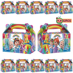 Conco-party 12pcs JJ birthday decorations. CoComelon party favors supplies toys Gift Bags, Kids Boys and girls Candy bags for birthday party supplies