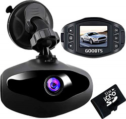 Dash Cam FHD 1080P Car Camera, GOODTS 1.5 inch Mini Screen Car Dash Camera, Dashboard Camera with G-Sensor Loop Recording Night Vision WDR 170Wide Angle Motion Detection (32GB Card Included)