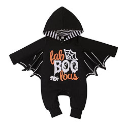 Halloween Baby Girl Ghost Outfit Solid Long Sleeve Top Pumpkin Suspender Skirt Halloween Infant Girls Clothes