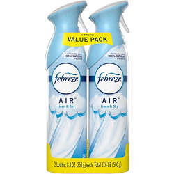 Febreze Air Freshener Spray, Linen & Sky, Odor Eliminator for Strong Odors, 8.8 Oz (2 Count) Multicolor