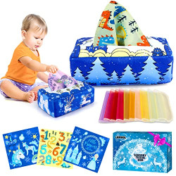 Baby Tissue Box Toy Montessori Toys for Babies 6-12 Months, Teething Toys for Babies 6-12 Months, Sensory Toys for Toddlers 1-3, Learning Infant Toys 6 7 8 9 10 Month Old Baby Toys, Birthday Gift
