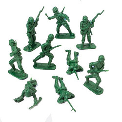 DELUXE BAG OF CLASSIC TOY GREEN ARMY SOLDIERS - 36 Pc.